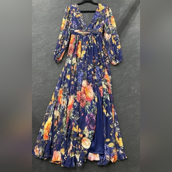 Anthropologie BHLDN Maxi Dress.  Navy Blue - Picture 2 of 7